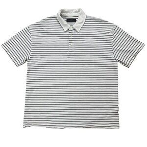 Allsaints Polo Shirt Mens Size S Ave Short Sleeve Oversized White Striped